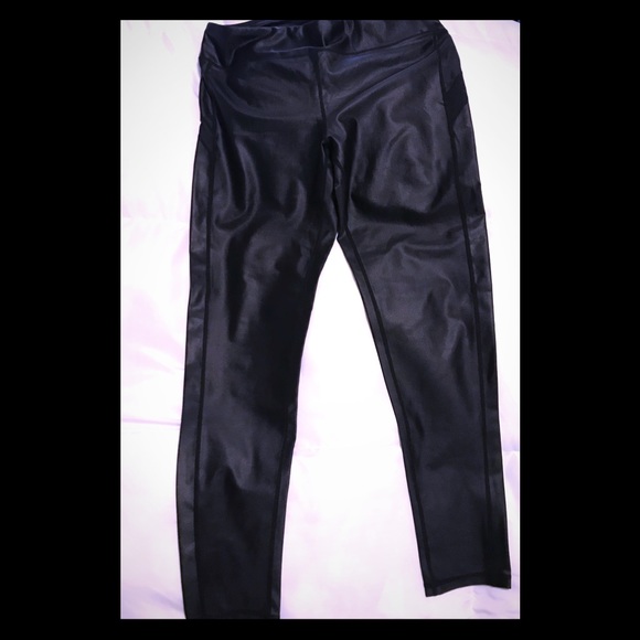 🧩 Mono b Faux Liquid Leather Leggings ✨ Large 🧩 - Picture 4 of 7